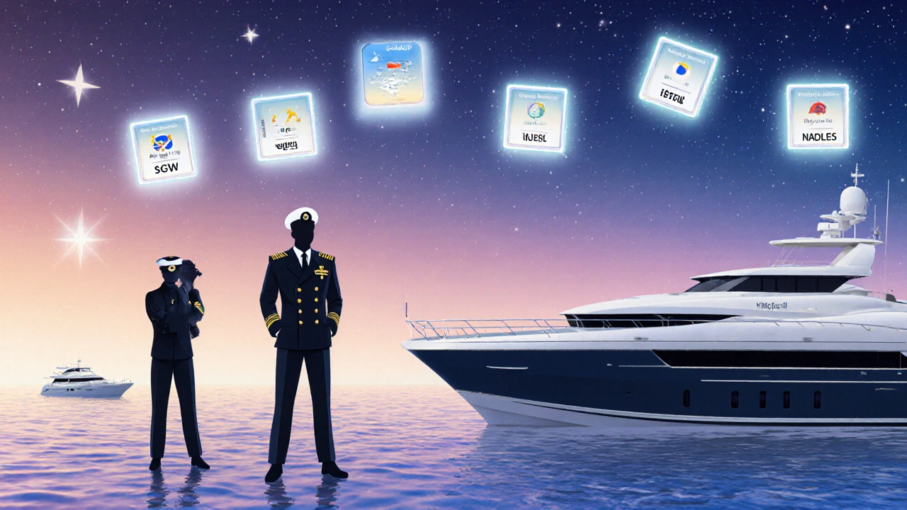 Progresión de un capitán de yate: desde un oficial joven hasta un experto al mando de un superyate.