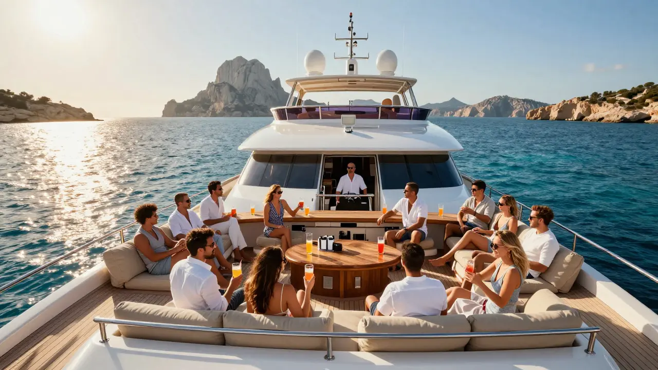 ¿Cuántas personas pueden viajar en un yate? Guía práctica para alquilar en Ibiza
