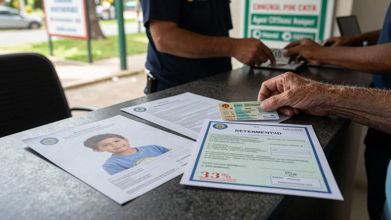 Documentos oficiales de entrada reducida: DNI de niño, tarjeta de jubilado y certificado de discapacidad.