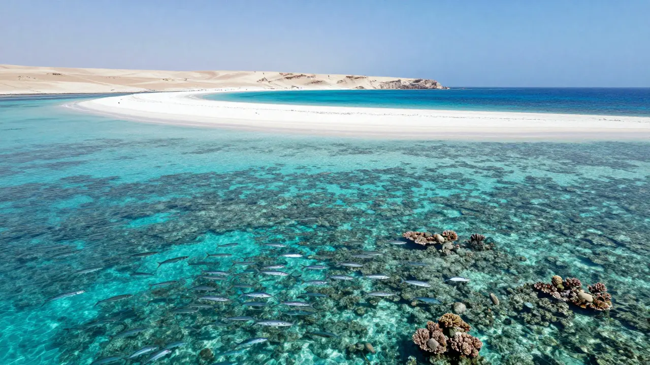 Arrecifes vírgenes y bancos de peces en Arabia Saudí