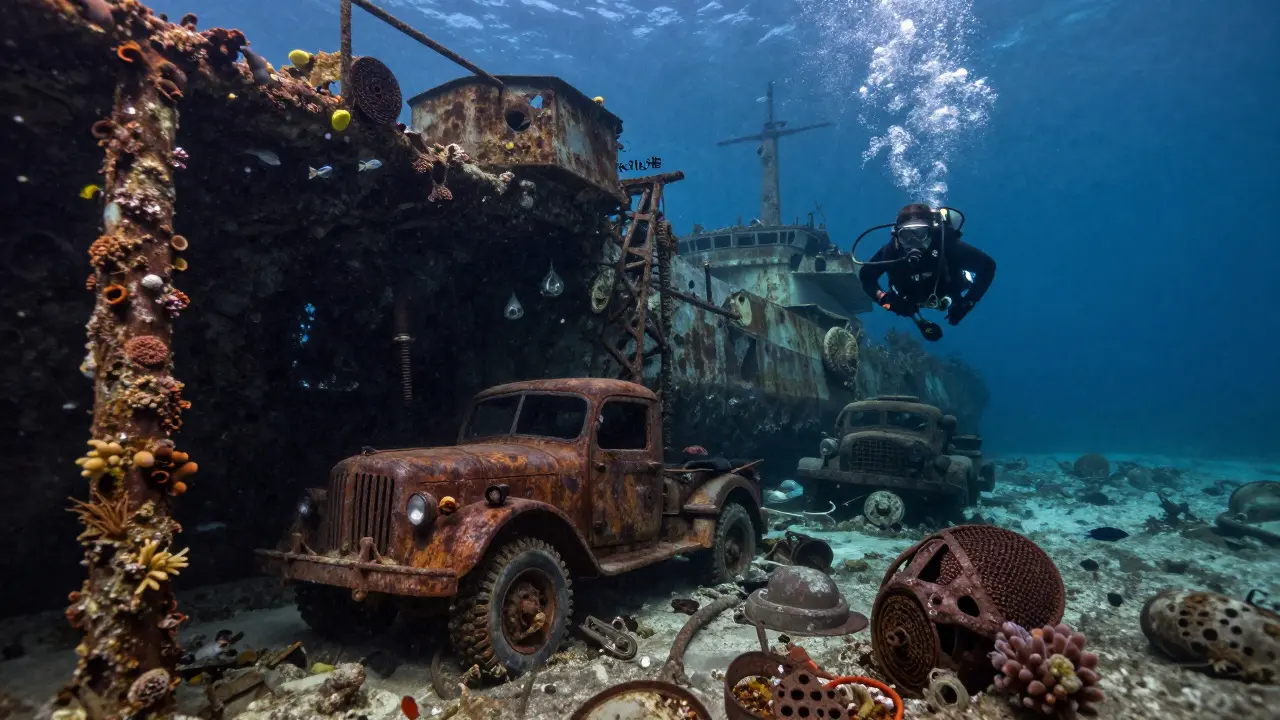 Exploración del naufragio Thistlegorm cerca de Hurghada