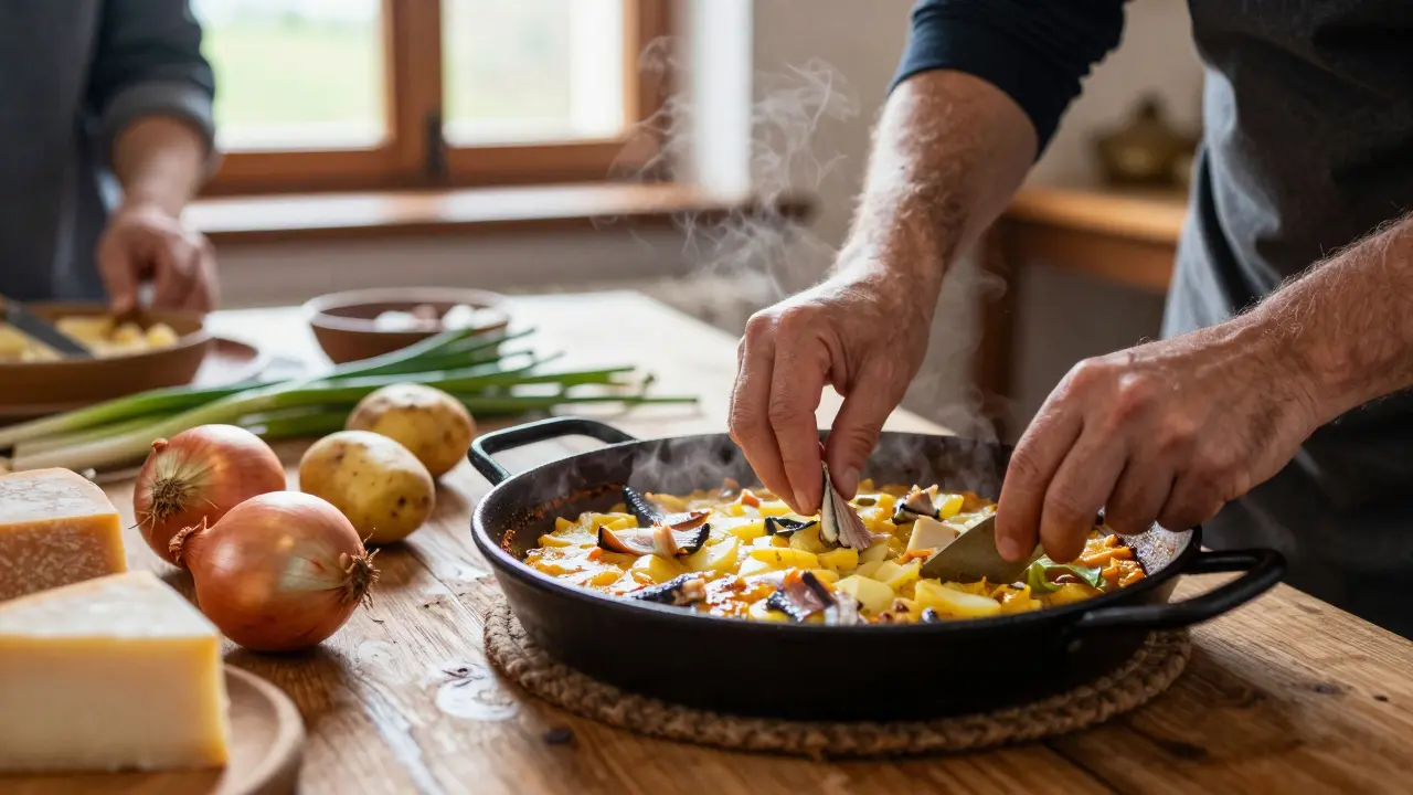 Taller de cocina tradicional vasca con ingredientes frescos